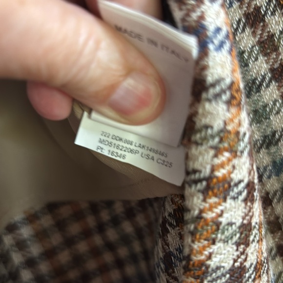 EUC BRUNELLO CUCINELLI beige plaid jacket with eco brass size IT40 US6 - Picture 12 of 12